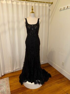 Christina Wu Black Lace Wedding Gown